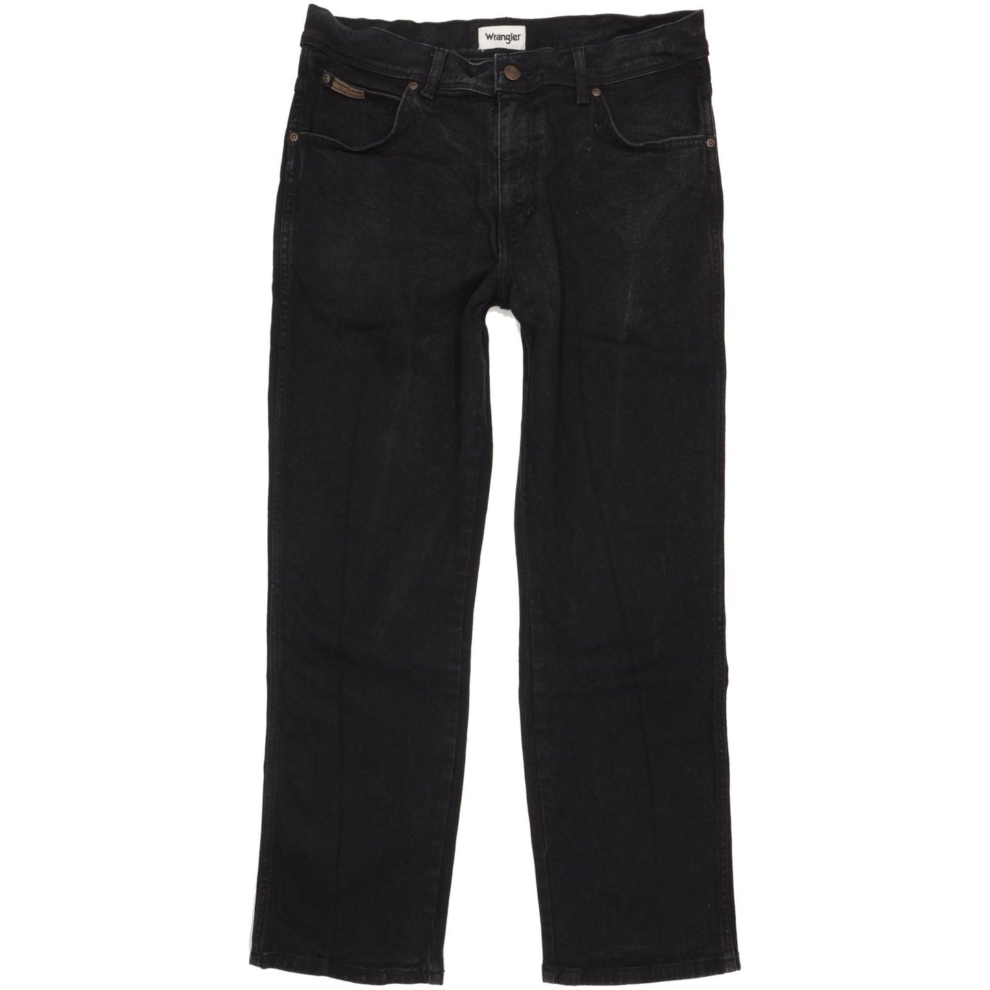Wrangler Texas Men Black Straight Regular Stretch Jeans W34 L30