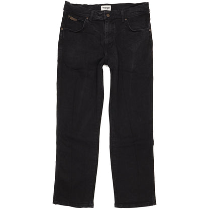 Wrangler Texas Men Black Straight Regular Stretch Jeans W34 L30