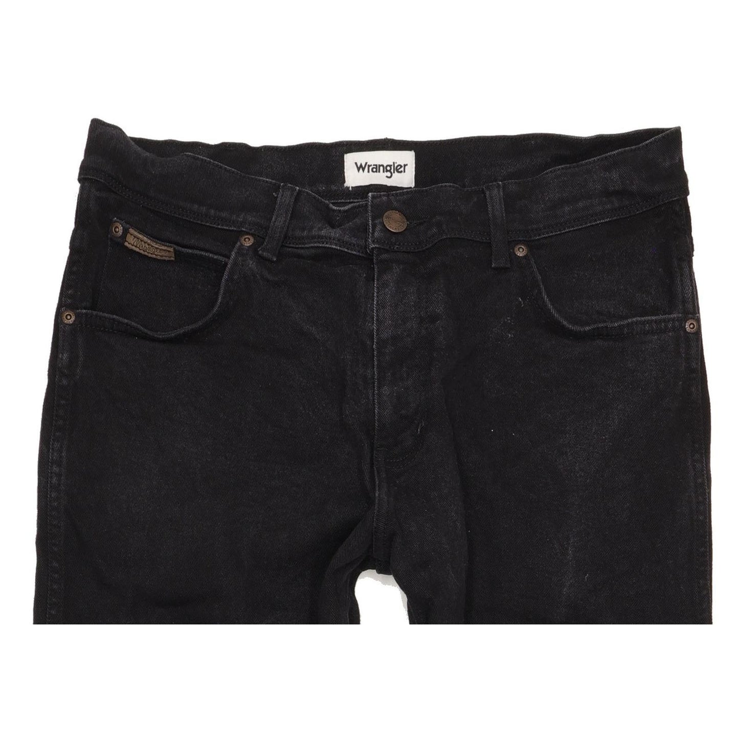 Wrangler Texas Men Black Straight Regular Stretch Jeans W34 L30