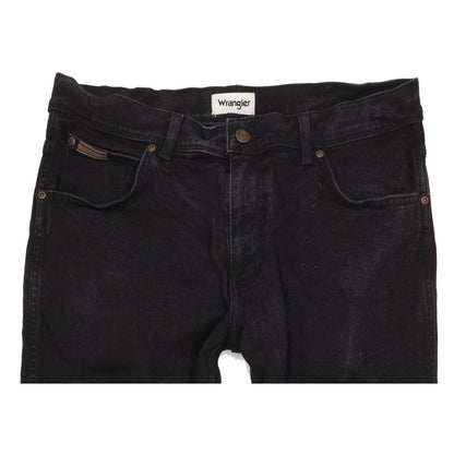 Wrangler Texas Men Black Straight Regular Stretch Jeans W34 L30