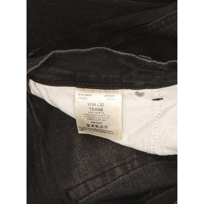 Wrangler Texas Men Black Straight Regular Stretch Jeans W34 L30