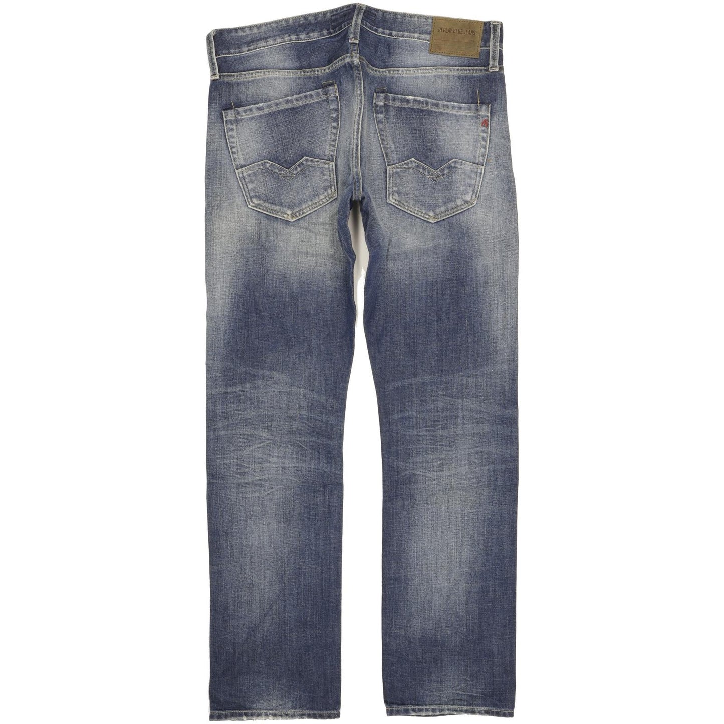 Replay Waitom Men Blue Straight Regular Jeans W33 L32