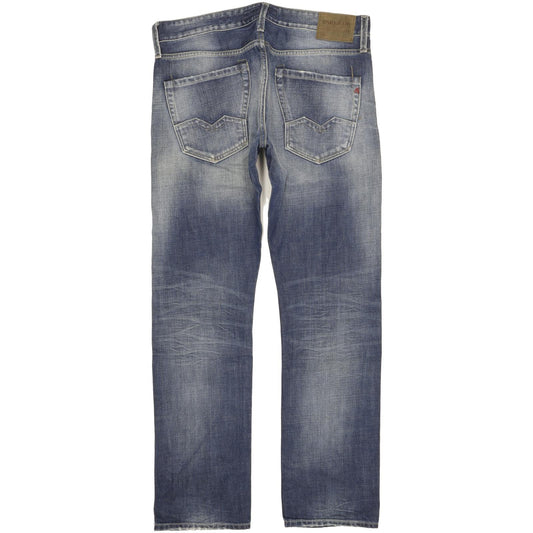 Replay Waitom Men Blue Straight Regular Jeans W33 L32