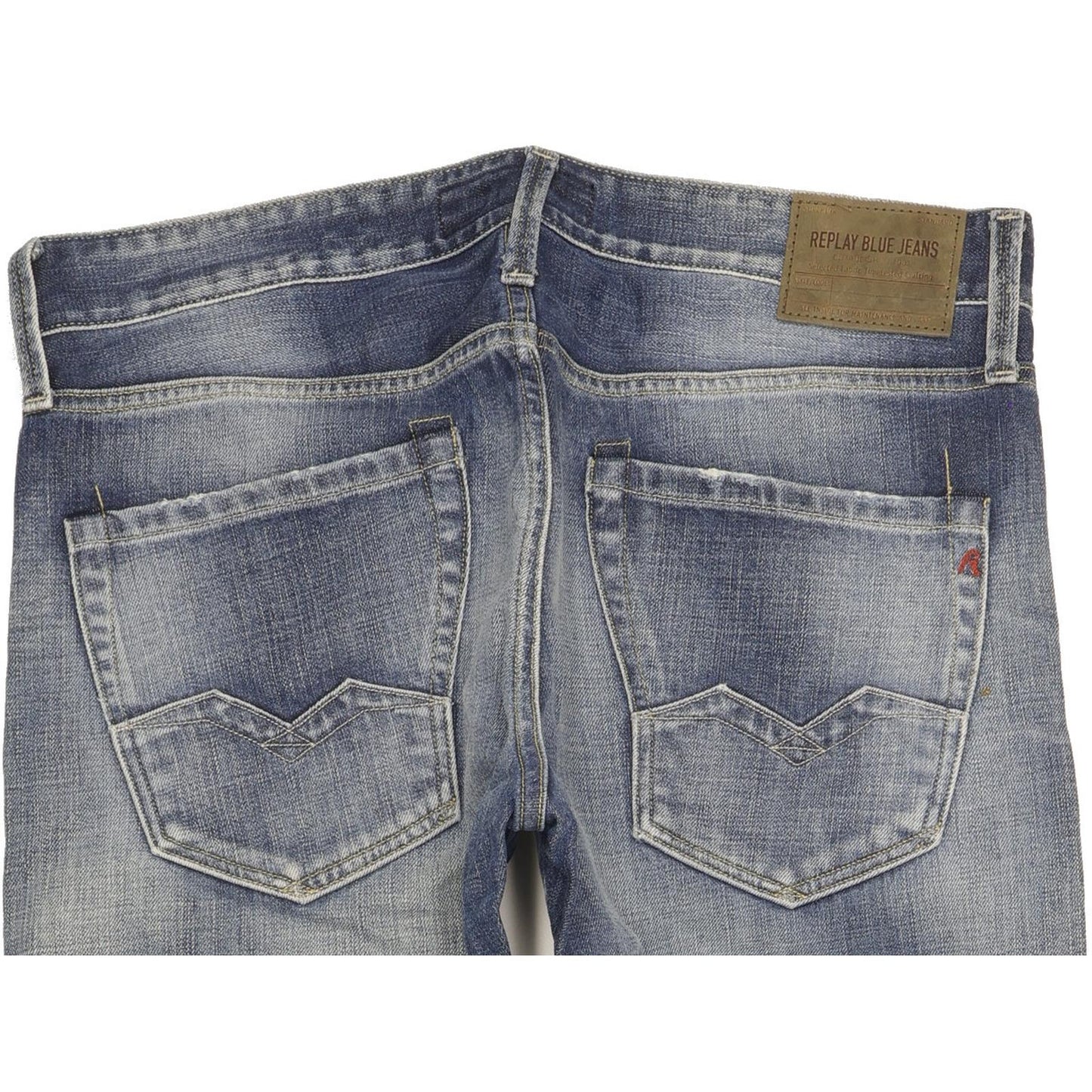Replay Waitom Men Blue Straight Regular Jeans W33 L32