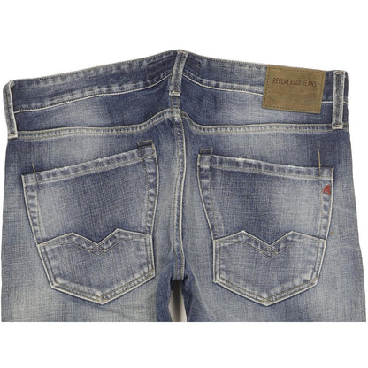 Replay Waitom Men Blue Straight Regular Jeans W33 L32