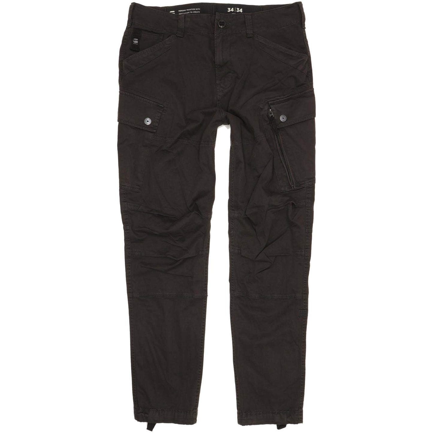 G-Star Roxic Men Black Tapered Regular Stretch Jeans W34 L34