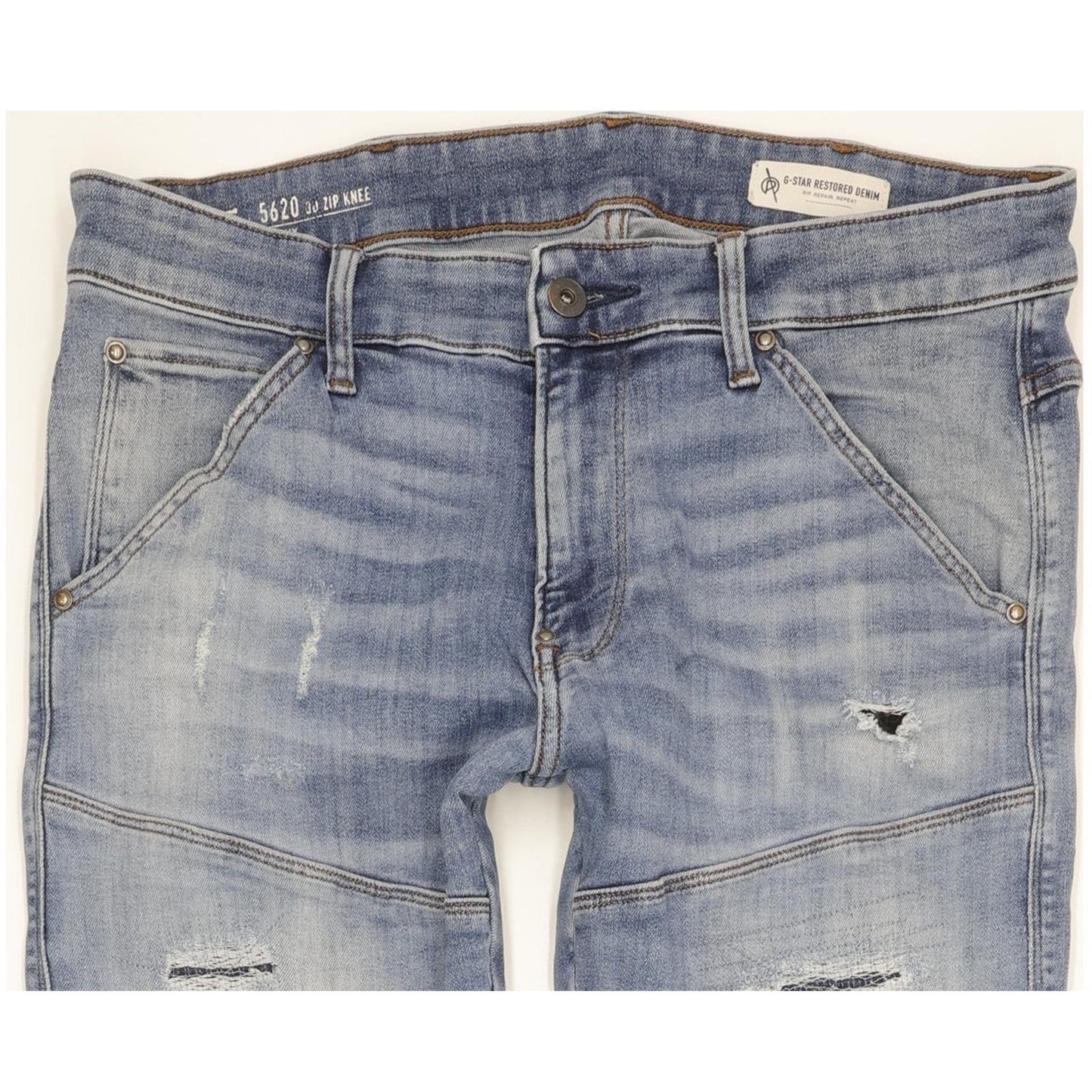 G-Star 5620 3D Men Blue Skinny Slim Stretch Jeans W32 L34