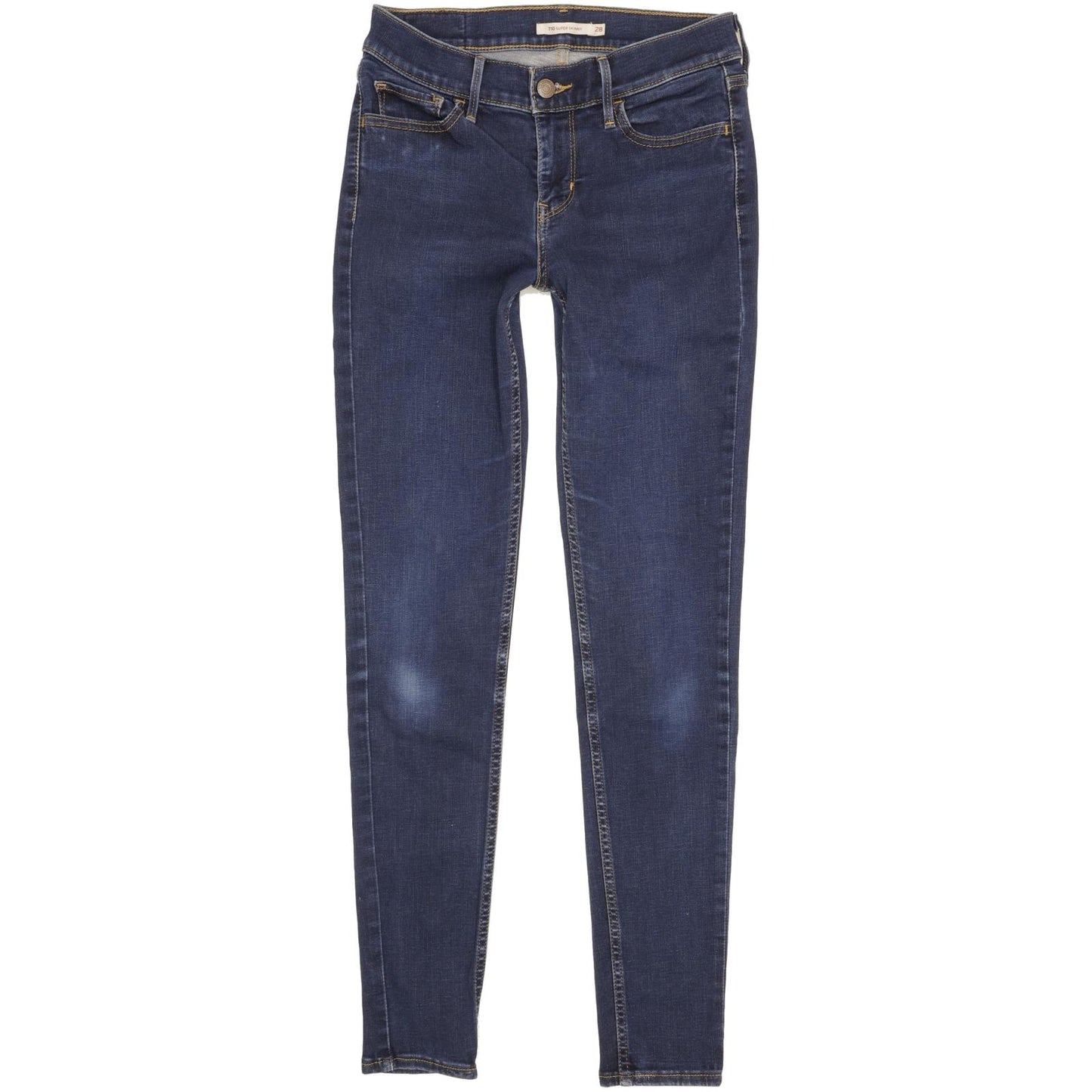 Levi's 710 Super Men Blue Skinny Slim Stretch Jeans W28 L30