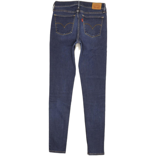 Levi's 710 Super Men Blue Skinny Slim Stretch Jeans W28 L30