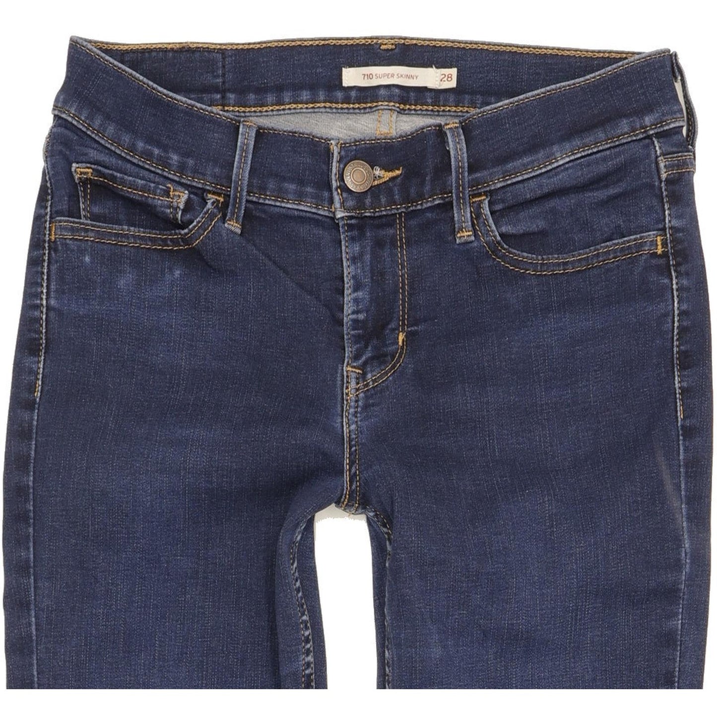 Levi's 710 Super Men Blue Skinny Slim Stretch Jeans W28 L30