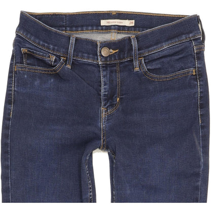 Levi's 710 Super Men Blue Skinny Slim Stretch Jeans W28 L30