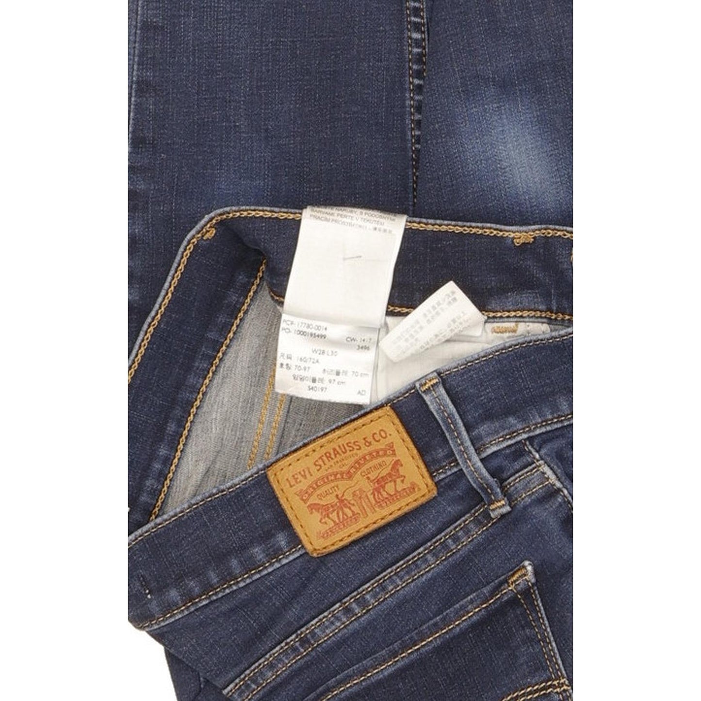 Levi's 710 Super Men Blue Skinny Slim Stretch Jeans W28 L30