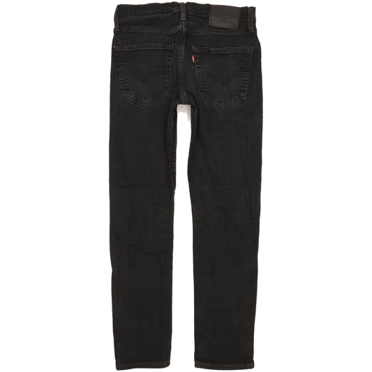 Levi's 502 Men Black Tapered Regular Stretch Jeans W30 L30