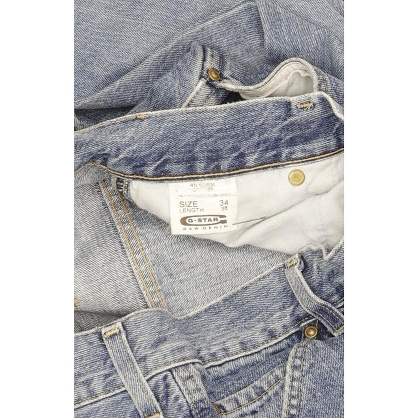 G-Star Elwood Men Blue Straight Regular Jeans W34 L36