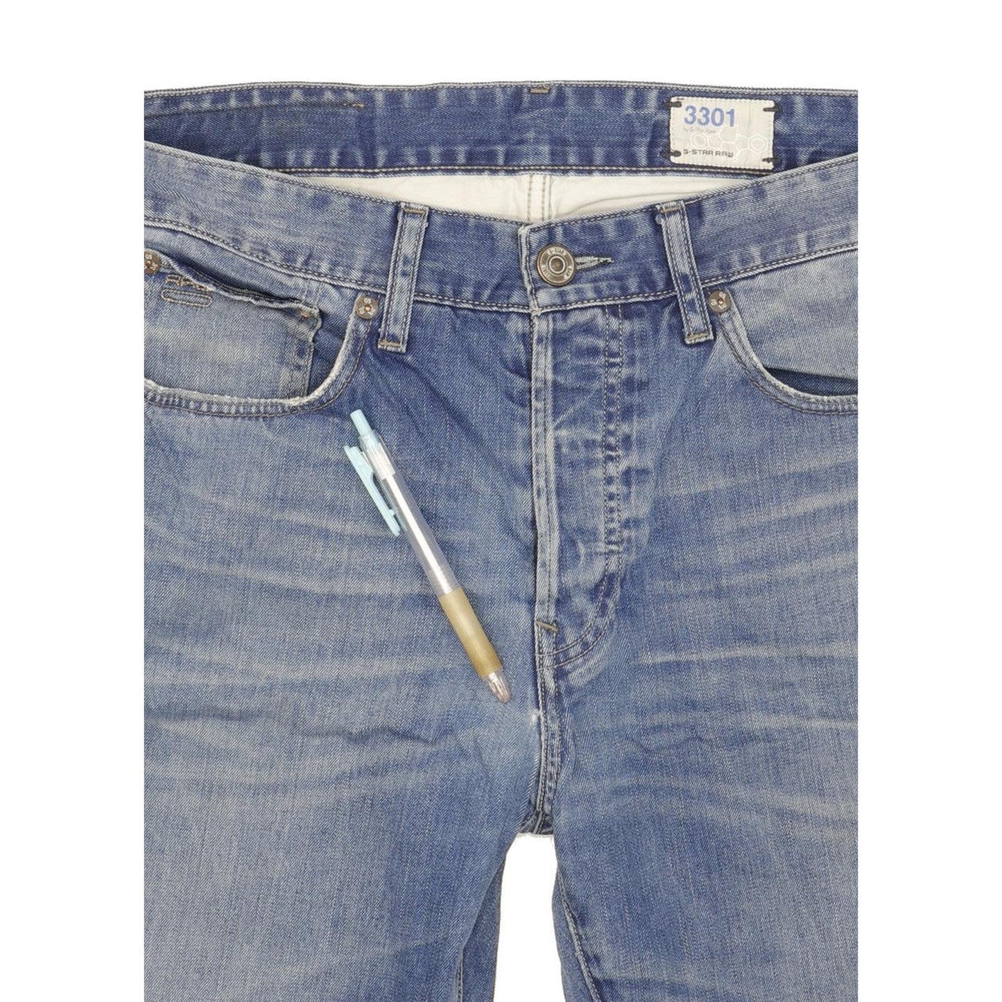 G-Star 3301 Men Blue Straight Regular Jeans W33 L31