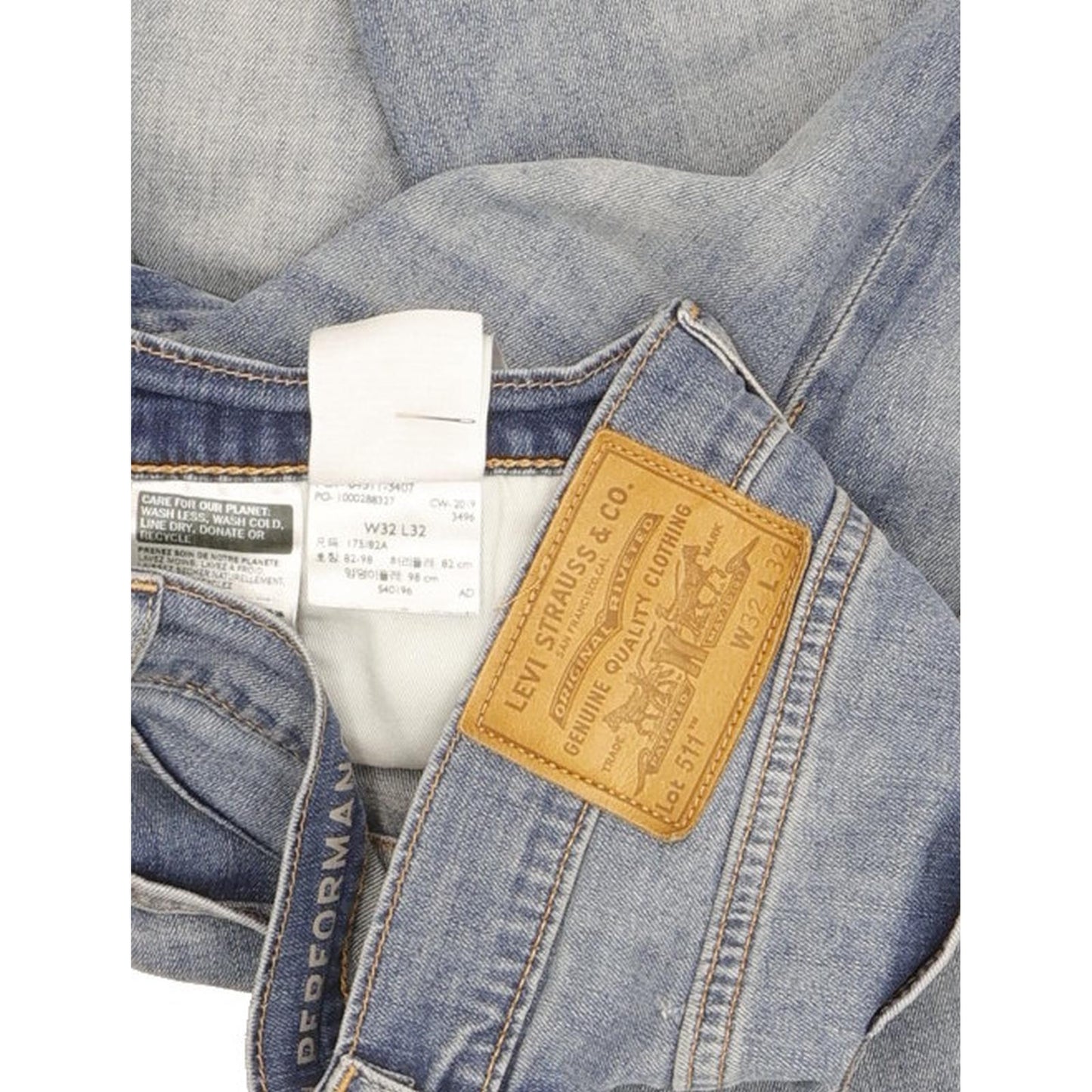 Levi's 511 Men Blue Straight Slim Stretch Jeans W32 L32