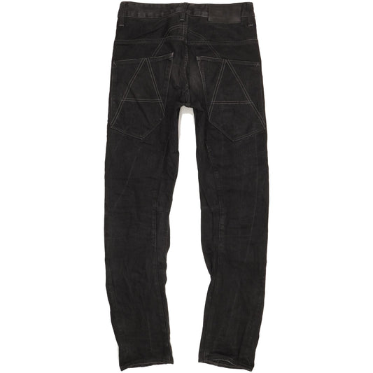 G-Star A Crotch 3D Men Black Tapered Regular Stretch Jeans W30 L34