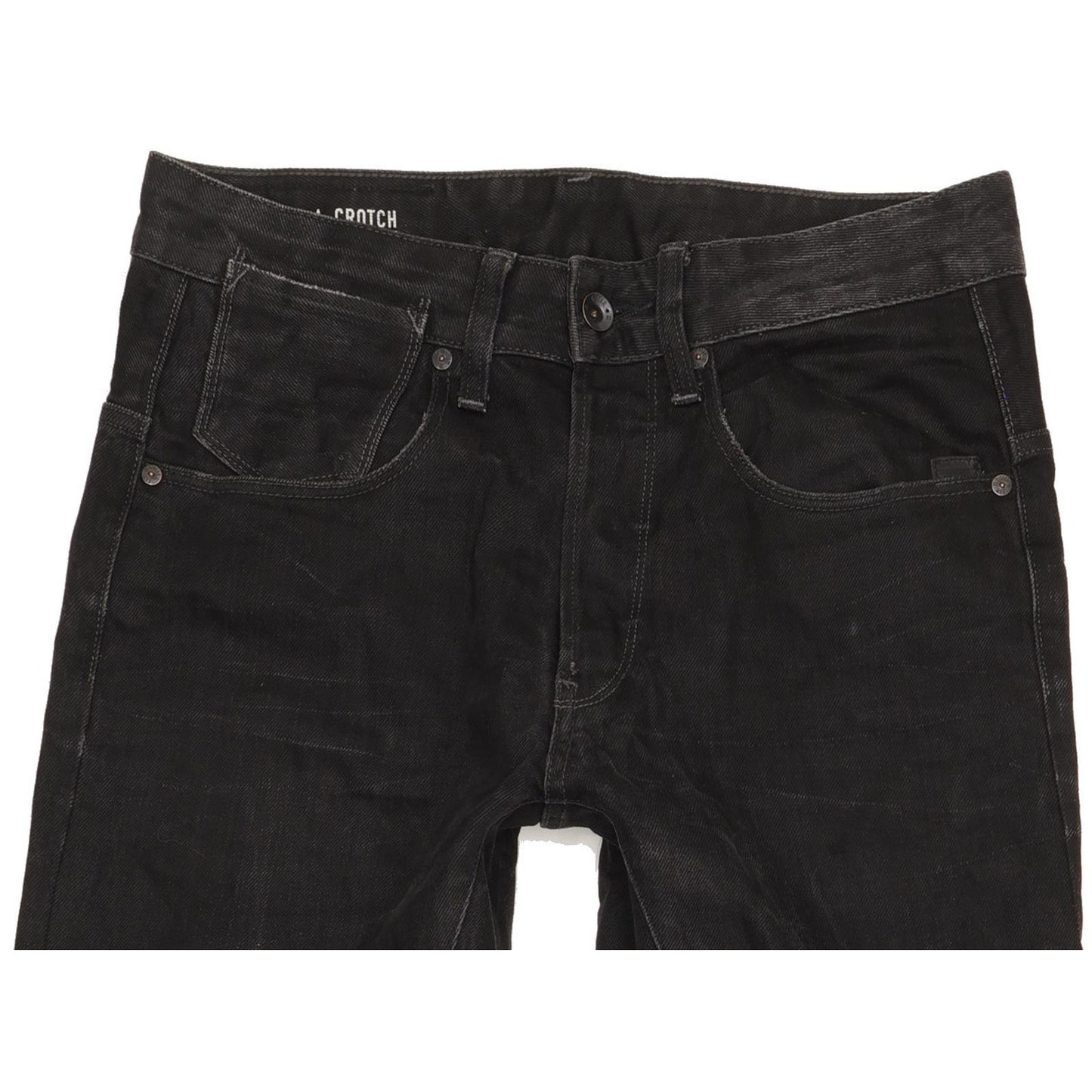 G-Star A Crotch 3D Men Black Tapered Regular Stretch Jeans W30 L34
