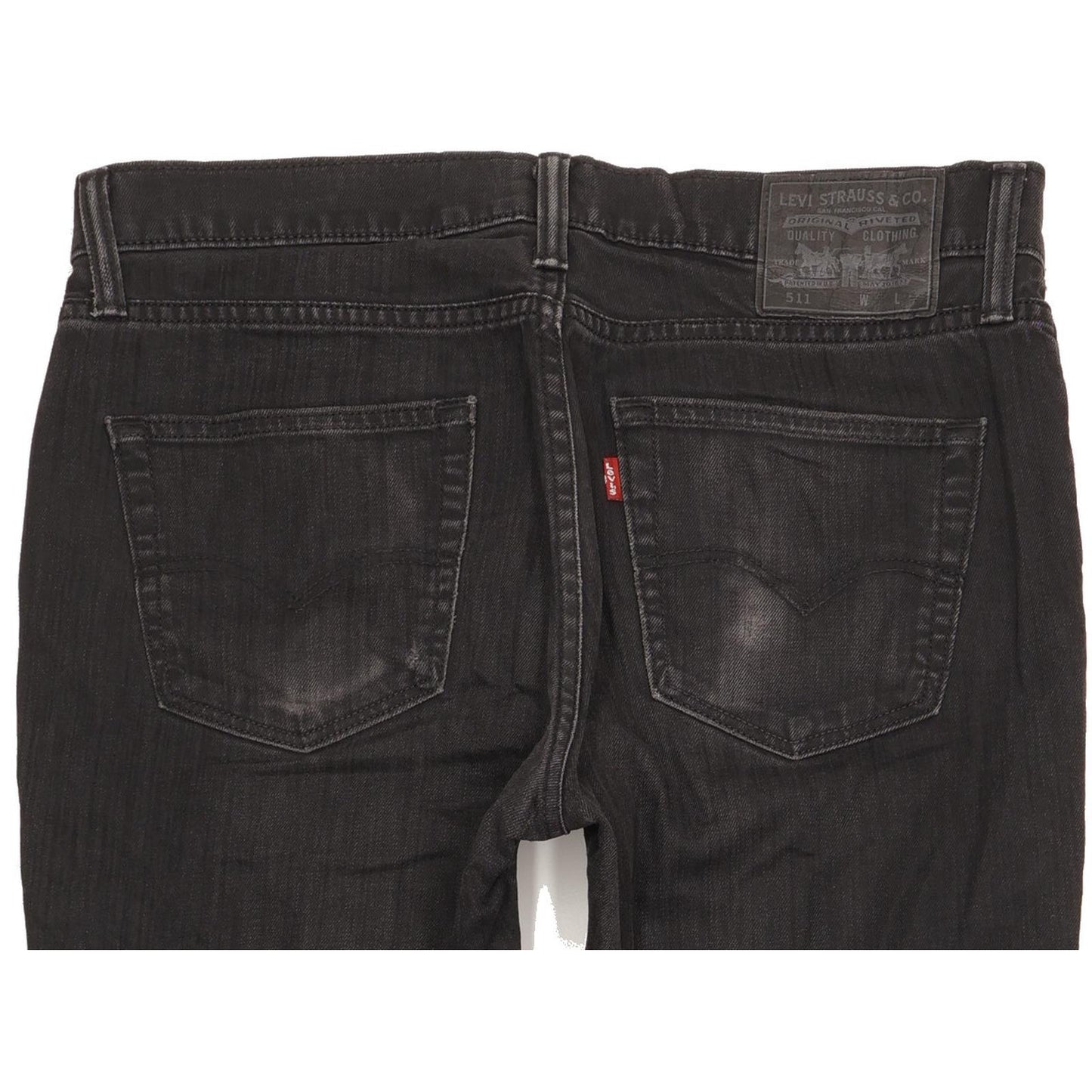 Levi's 511 Men Black Straight Slim Stretch Jeans W34 L32