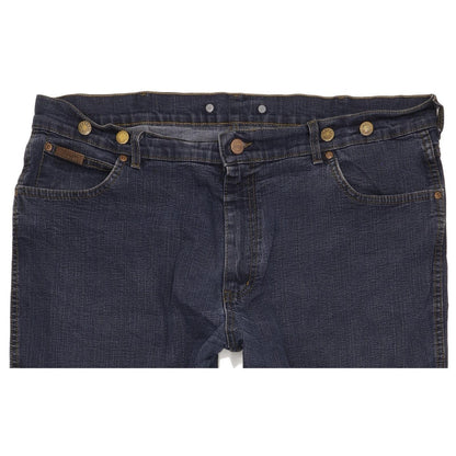 Wrangler Texas Men Blue Straight Regular Stretch Jeans W42 L31