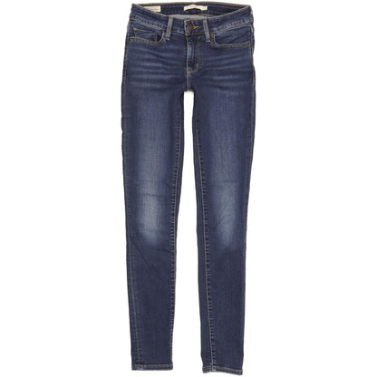 Levi's 711 Women Blue Skinny Slim Stretch Jeans W25 L32