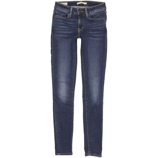 Levi's 711 Women Blue Skinny Slim Stretch Jeans W25 L32