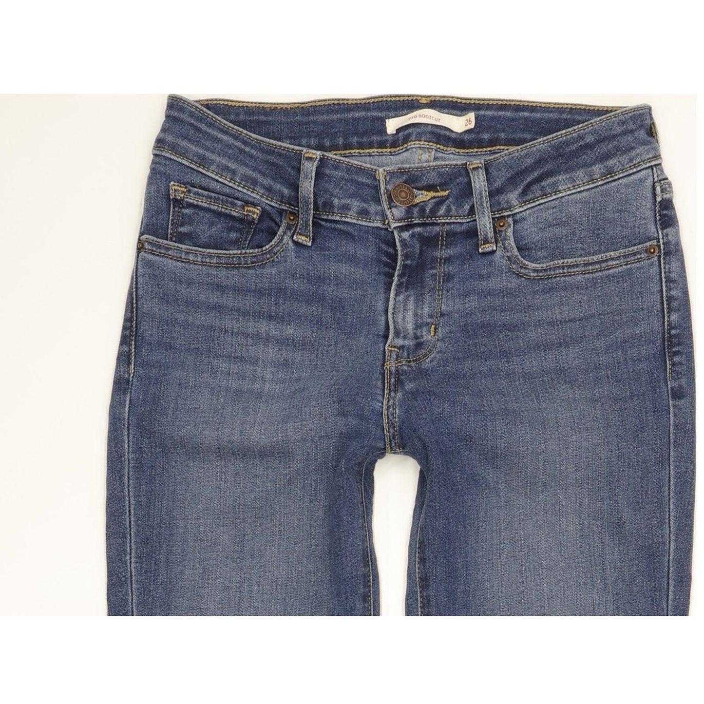 Levi's 715 Women Blue Bootcut Slim Stretch Jeans W26 L27