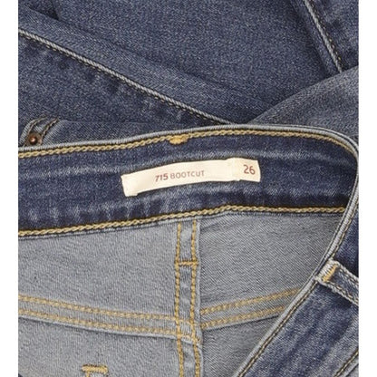 Levi's 715 Women Blue Bootcut Slim Stretch Jeans W26 L27