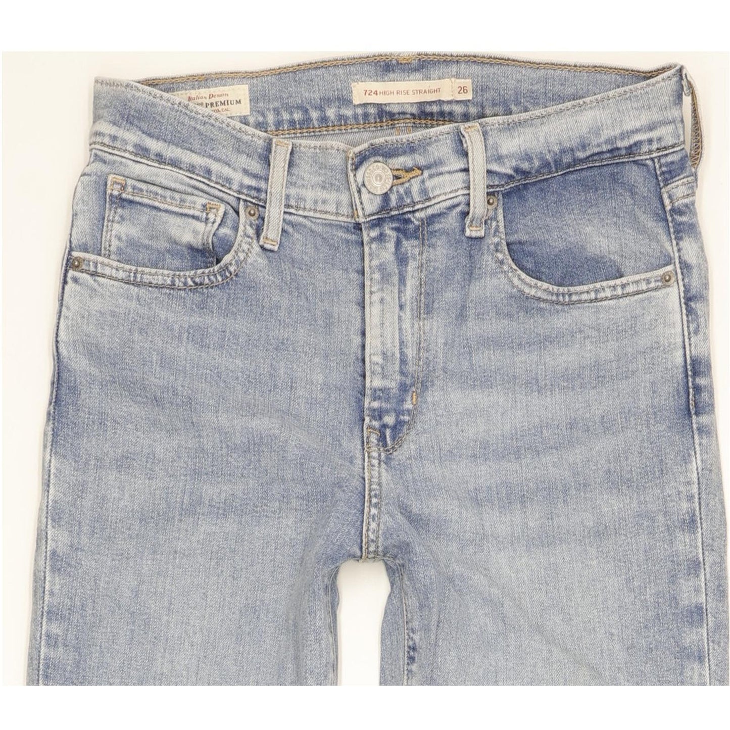 Levi's 724 Women Blue Straight Slim Stretch Jeans W26 L32