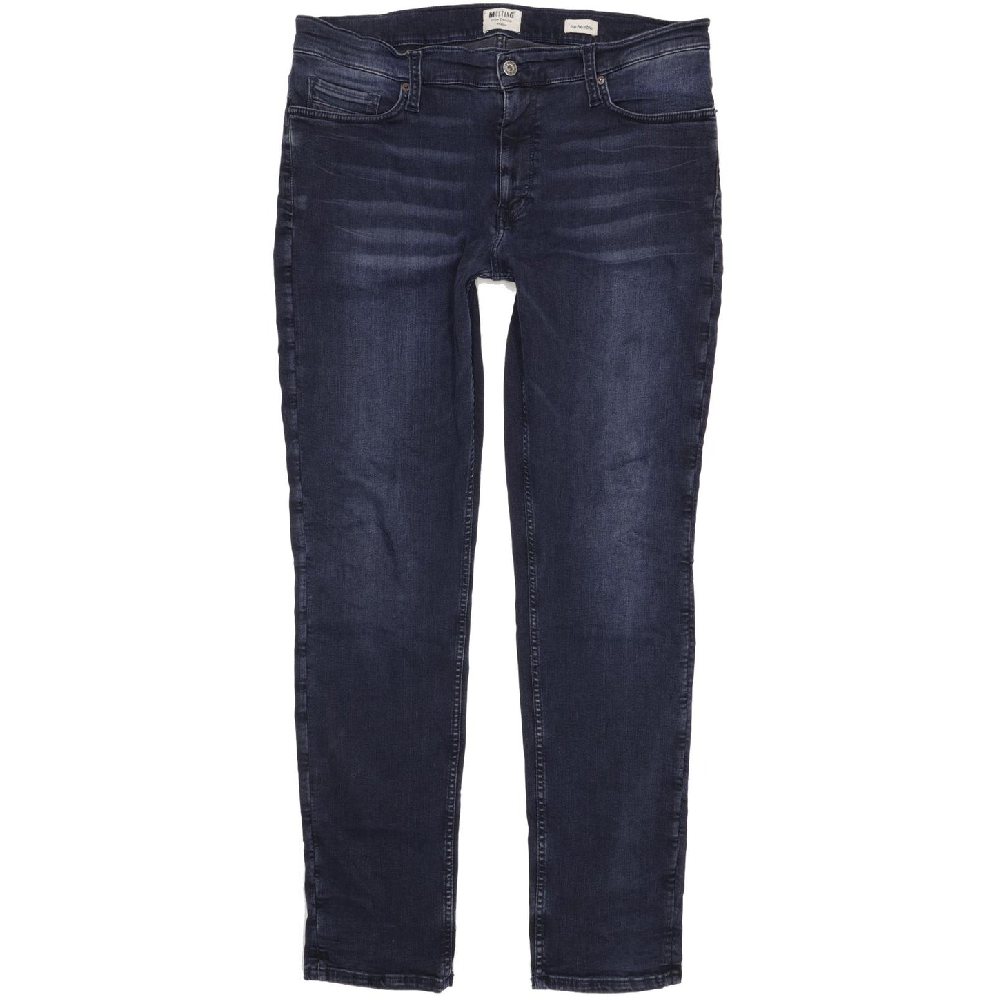 Mustang Vegas Men Blue Straight Regular Stretch Jeans W36 L34
