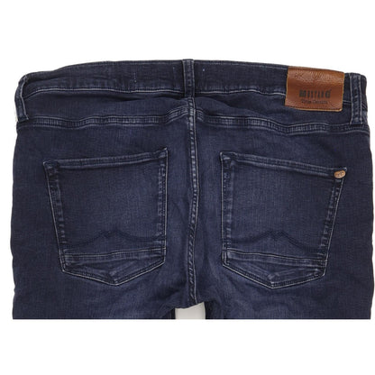 Mustang Vegas Men Blue Straight Regular Stretch Jeans W36 L34