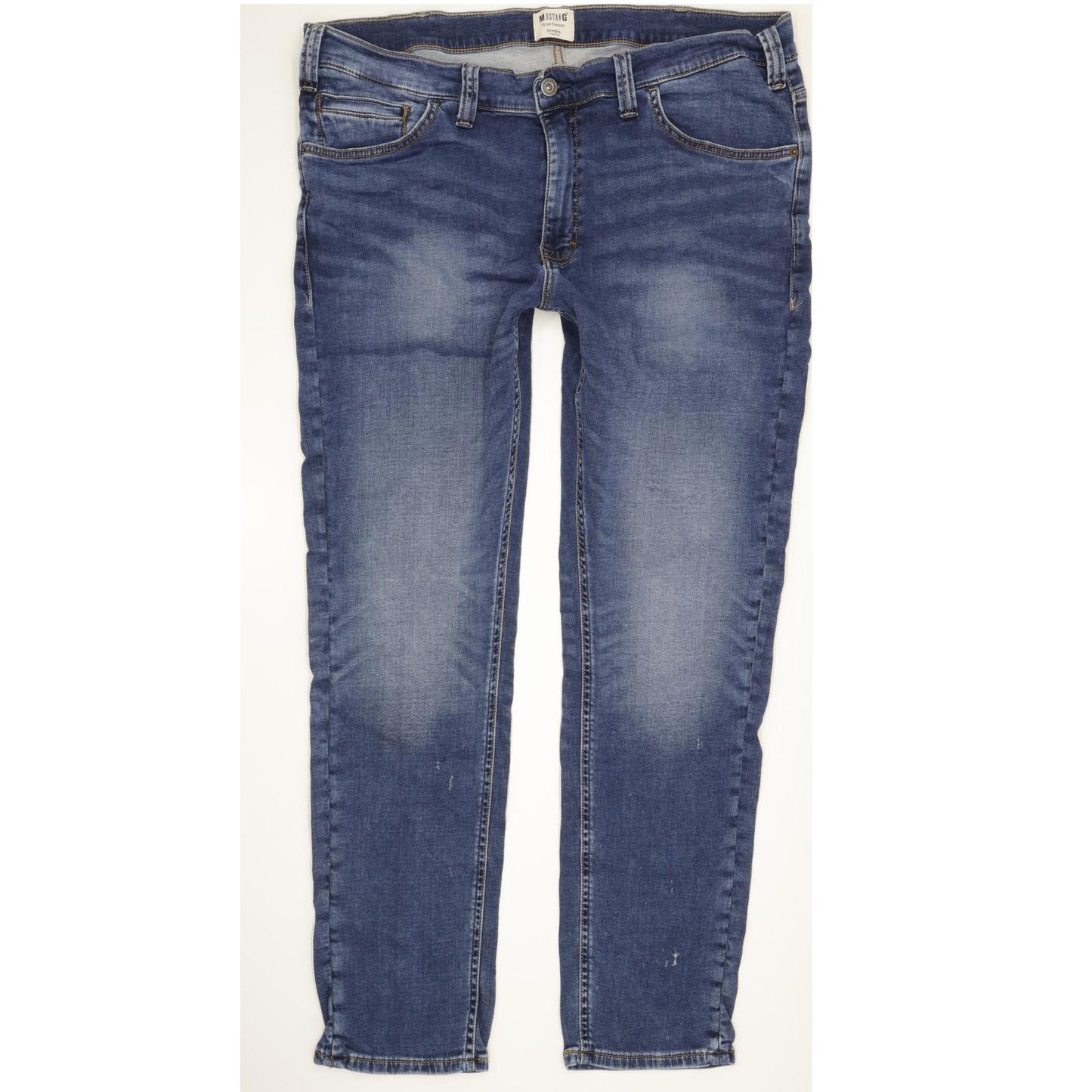 Mustang Oregon Men Blue Tapered Regular Stretch Jeans W36 L32