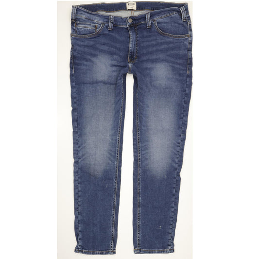 Mustang Oregon Men Blue Tapered Regular Stretch Jeans W36 L32