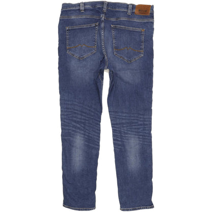Mustang Oregon Men Blue Tapered Regular Stretch Jeans W36 L32