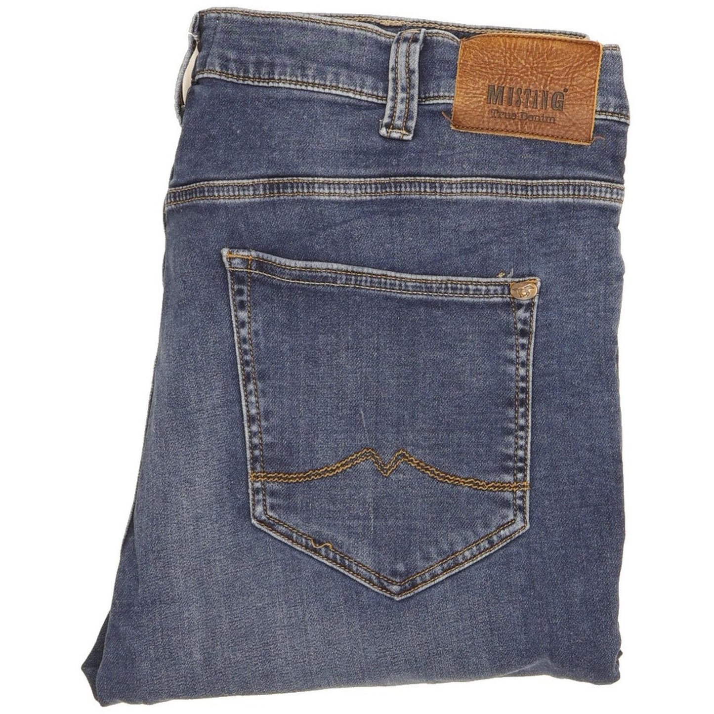 Mustang Oregon Men Blue Tapered Regular Stretch Jeans W36 L32