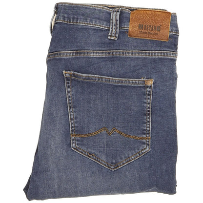 Mustang Oregon Men Blue Tapered Regular Stretch Jeans W36 L32