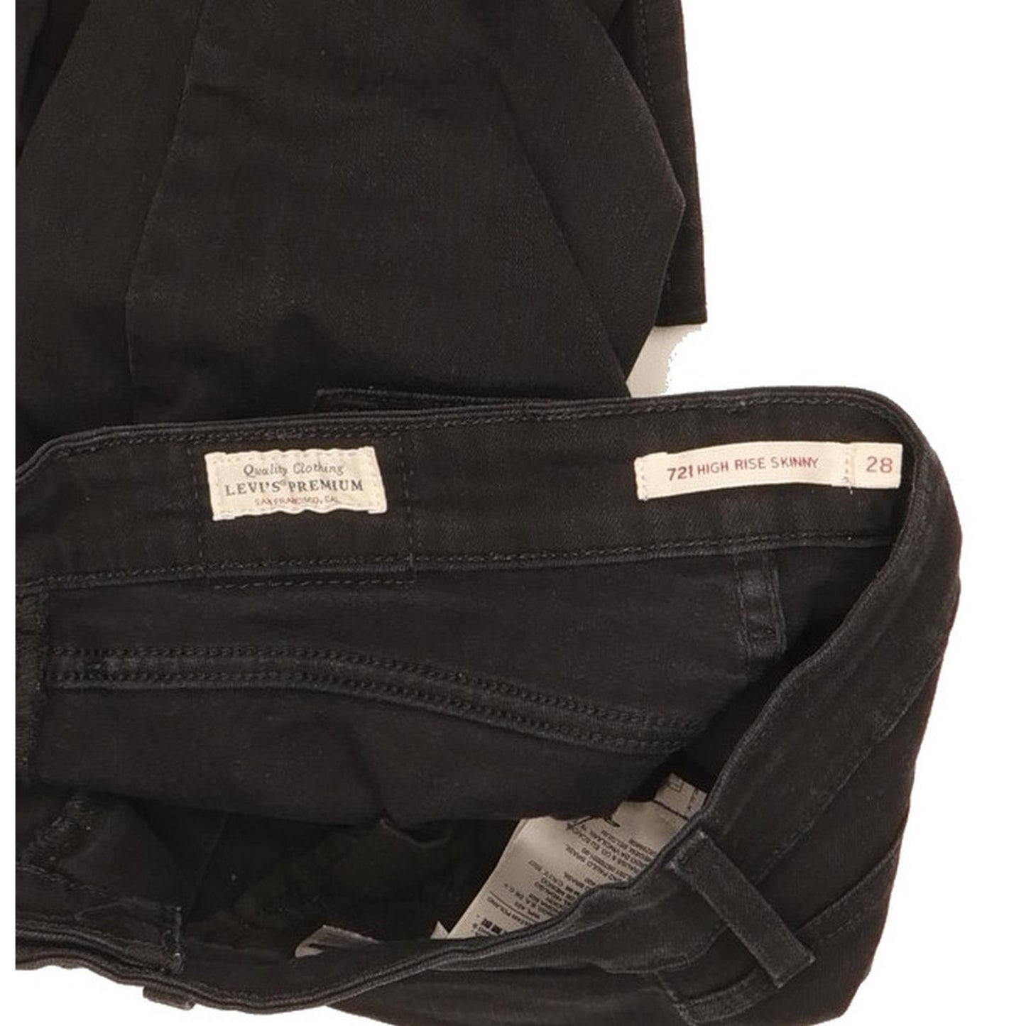 Levi's 721 Women Black Skinny Slim Stretch Jeans W28 L29