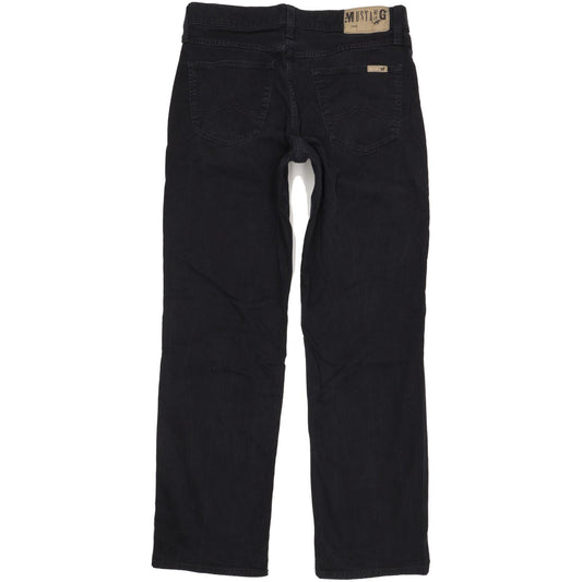 Mustang Men Black Straight Regular Stretch Jeans W32 L32