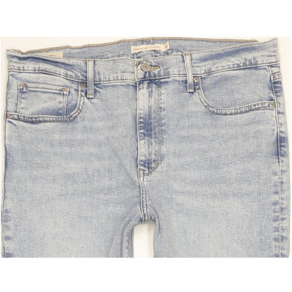 Levi's 724 Blue Straight Slim Stretch Jeans High Waisted W32 L32