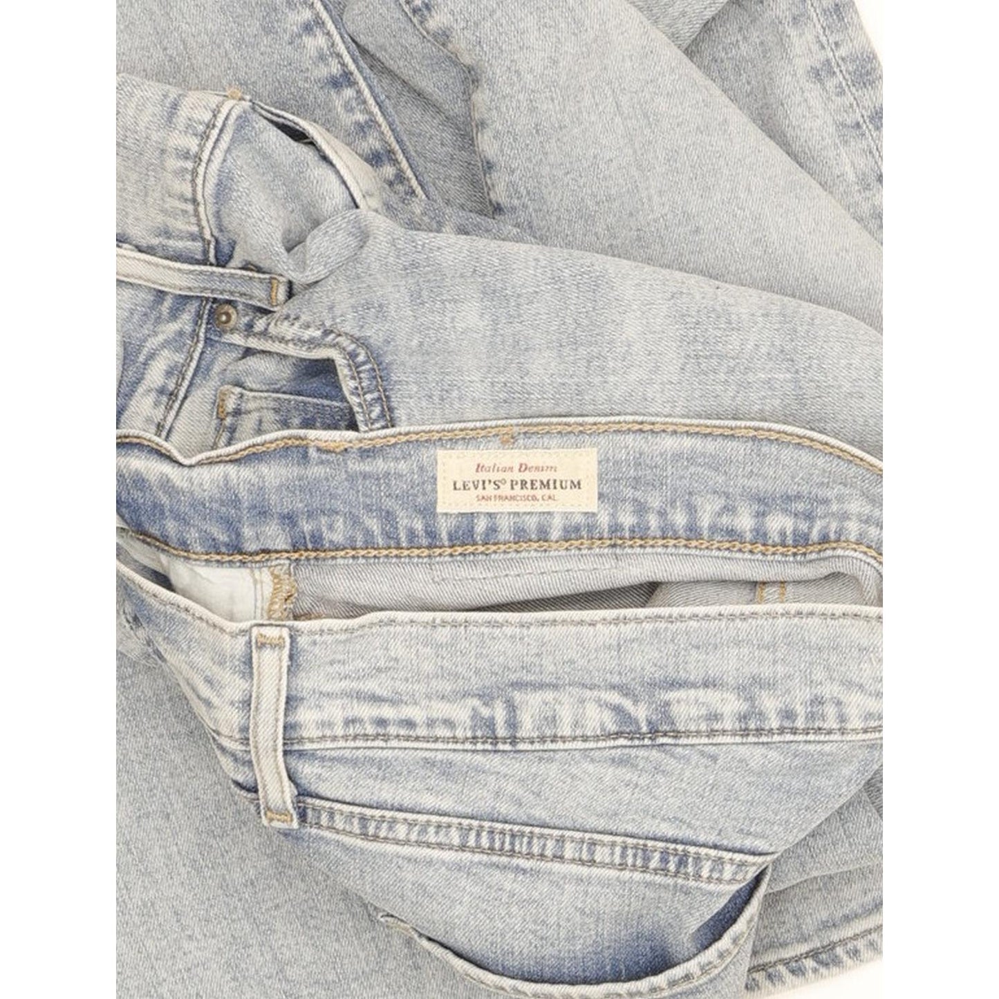 Levi's 724 Blue Straight Slim Stretch Jeans High Waisted W32 L32