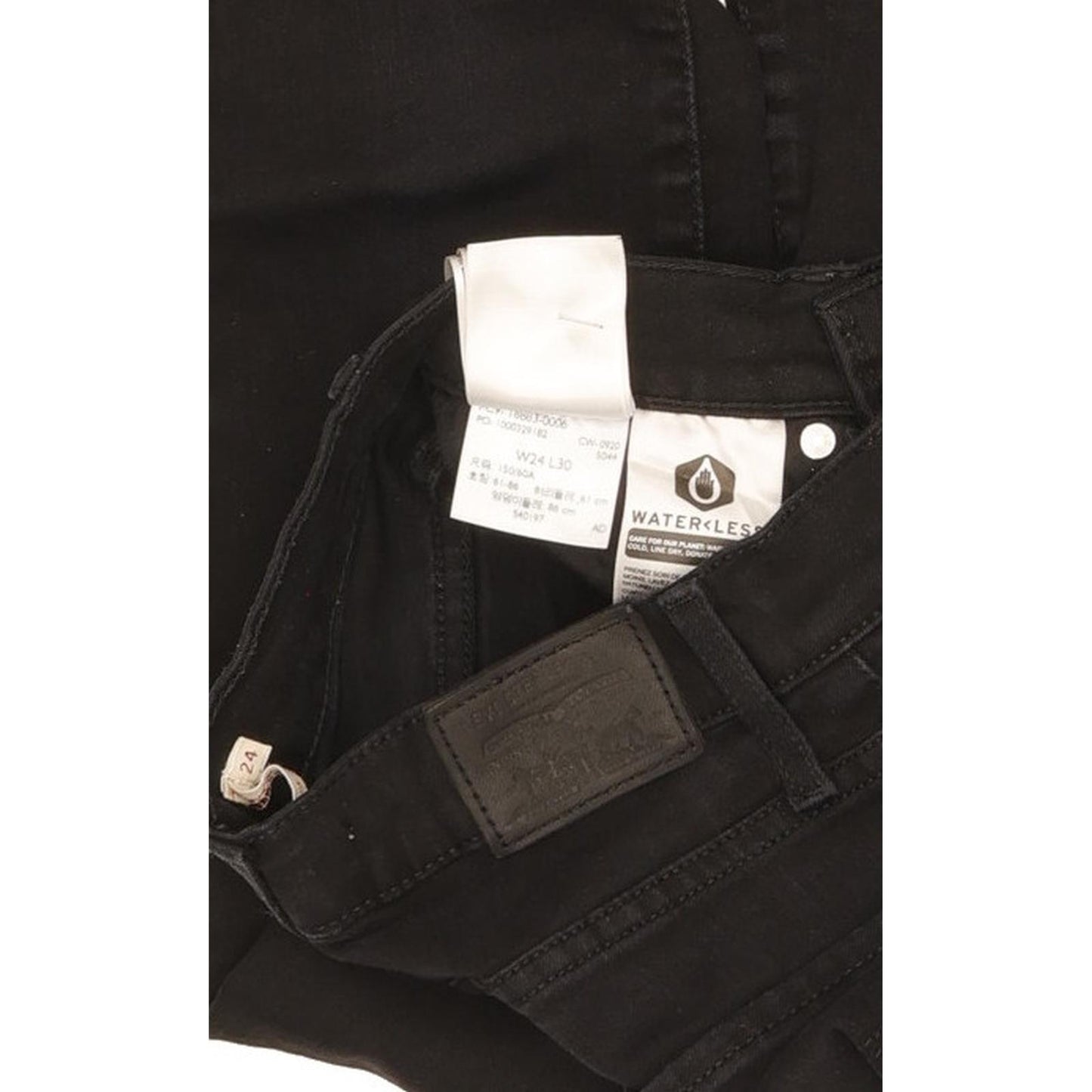 Levi's 724 Women Black Skinny Slim Stretch Jeans W24 L29