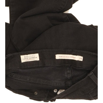 Levi's 724 Women Black Skinny Slim Stretch Jeans W24 L29