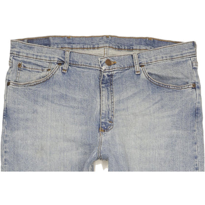 Wrangler Men Blue Straight Regular Stretch Jeans W38 L30