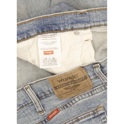 Wrangler Men Blue Straight Regular Stretch Jeans W38 L30