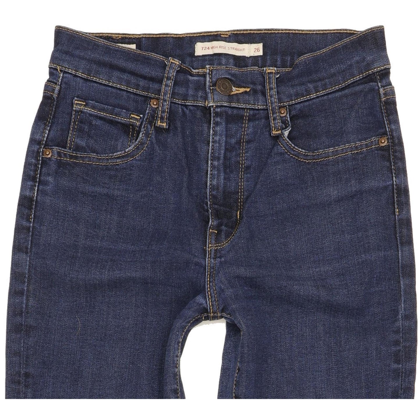 Levi's 724 Women Blue Straight Slim Stretch Jeans W26 L30