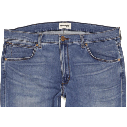 Wrangler Greensboro Men Blue Straight Regular Stretch Jeans W36 L30