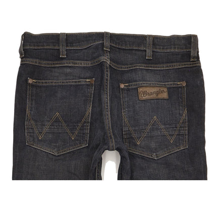 Wrangler Ace Men Navy Straight Regular Stretch Jeans W32 L33