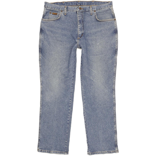Wrangler Texas Men Blue Straight Regular Stretch Jeans W39 L30
