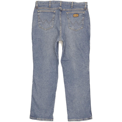 Wrangler Texas Men Blue Straight Regular Stretch Jeans W39 L30