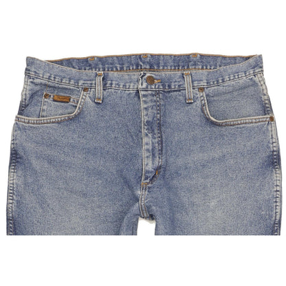 Wrangler Texas Men Blue Straight Regular Stretch Jeans W39 L30